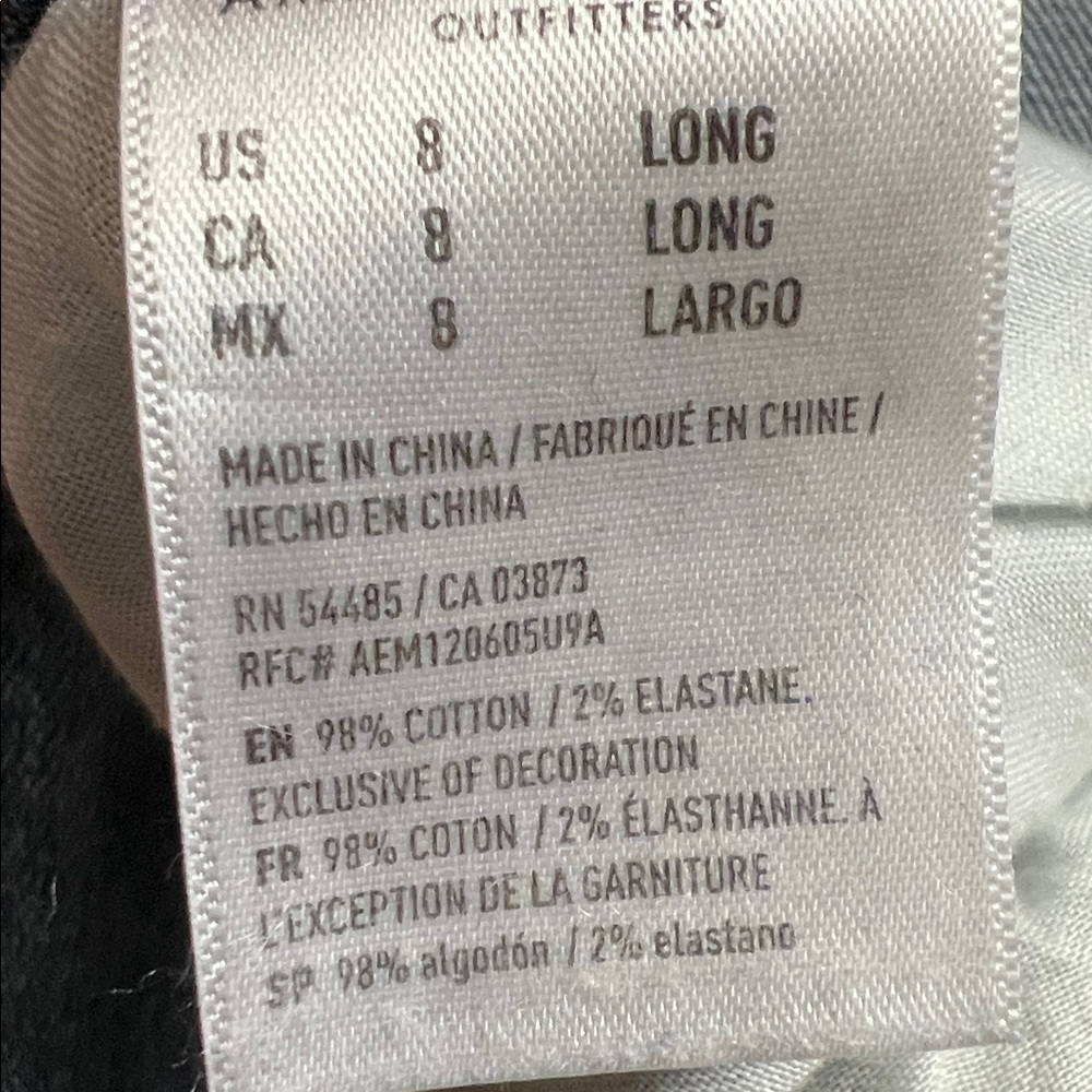 American Eagle AEO  High Rise Skinny Jeans long Tall 32 Inseam - Picture 4 of 7